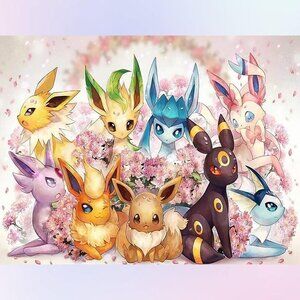 Eevee Pokémon Big Family Diamond Dotz Artwork – New Craft Hobby Kit